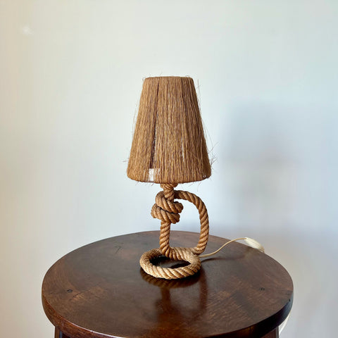 Rope table lamp by Audoux Minet, France c.1950-60