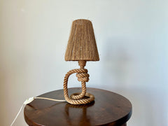Rope table lamp by Audoux Minet, France c.1950-60