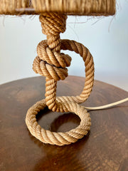  Eyespy - Small rope table lamp by Audoux Minet, France c.1950-60