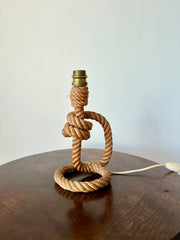 Eyespy - Small rope table lamp by Audoux Minet, France c.1950-60