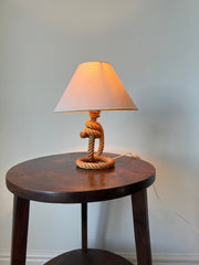 Rope table lamp by Audoux Minet, France c.1950-60