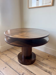 Art deco walnut centre table. England c.1920