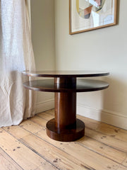 Art deco walnut centre table. England c.1920