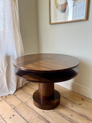 Art deco walnut centre table. England c.1920