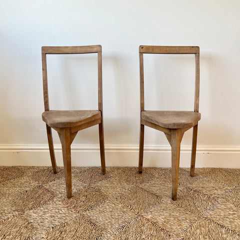 Pair of Rustic Vernacular Elm Chairs, c.1930–1950