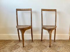 Pair of Rustic Vernacular Elm Chairs, c.1930–1950