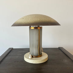 Art Deco Brass & Glass table lamp. France c.1920-30