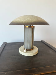Art Deco Brass & Glass table lamp. France c.1920-30