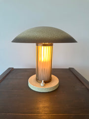 Art Deco Brass & Glass table lamp. France c.1920-30