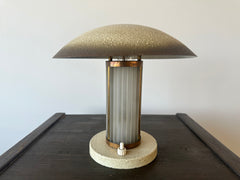 Art Deco Brass & Glass table lamp. France c.1920-30