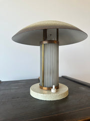 Art Deco Brass & Glass table lamp. France c.1920-30