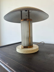Art Deco Brass & Glass table lamp. France c.1920-30