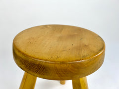 Pine stool from Les Arcs, Charlotte Perriand