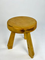 Pine stool from Les Arcs, Charlotte Perriand