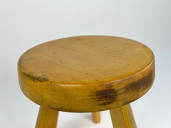 Pine stool from Les Arcs, Charlotte Perriand