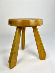 Pine stool from Les Arcs, Charlotte Perriand