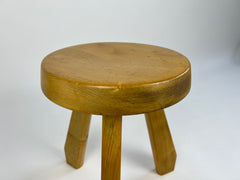 Pine stool from Les Arcs, Charlotte Perriand