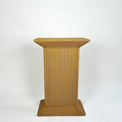Vintage Plinth / Pedestal / Display stand made of woven rattan.  Acquired from Italy, probably dating back to the 1980s /late 20th C.