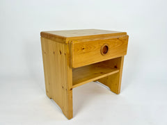 Pair Of Vintage Pine Bedside Tables From Les Arcs, France. Charlotte Perriand