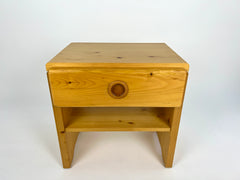 Pair Of Vintage Pine Bedside Tables From Les Arcs, France. Charlotte Perriand