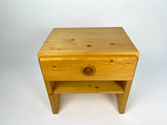 Pair Of Vintage Pine Bedside Tables From Les Arcs, France. Charlotte Perriand