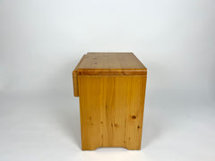 Pair Of Vintage Pine Bedside Tables From Les Arcs, France. Charlotte Perriand