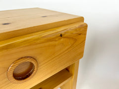 Pair Of Vintage Pine Bedside Tables From Les Arcs, France. Charlotte Perriand