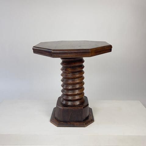 Brutalist Octagonal Side Table. France c.1930s