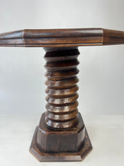 Brutalist Octagonal Side Table. France c.1930s