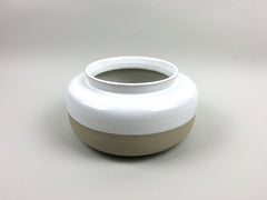 French Stoneware Basic squat vase - Ivory - eyespy