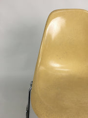 Vintage Eames DSS fibreglass side chairs - Light Ochre - eyespy