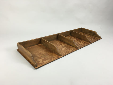 Antique desk top filing tray