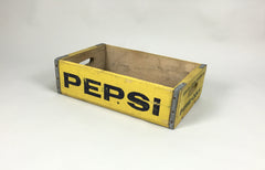 Vintage wooden Pepsi crate - Yellow - eyespy