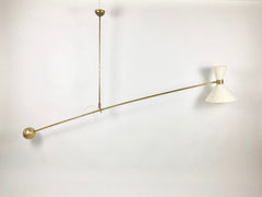 Huge mid century Italian diabolo counterweight ceiling light - eyespy