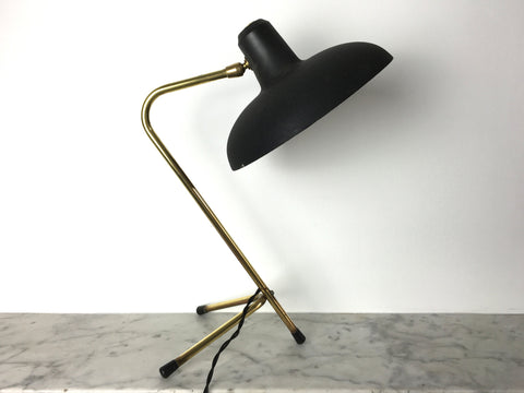 Mid century tripod table lamp