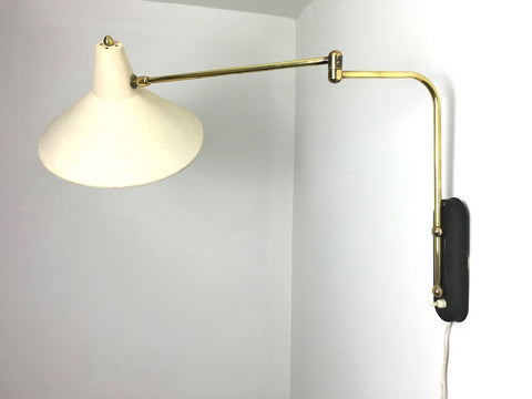 50s French swing arm wall lamp
