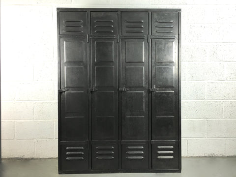 Vintage industrial steel lockers