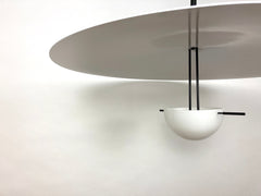 Pendant light by Vico Magistretti for Italian lighting company Oluce.  Model Nara 462 - this is the larger 62cm diameter version from 1986.