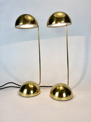 Pair of lights in brass, designed by Barbieri and Marianelli for Tronconi Illuminazione, Italy. Dated 1981.