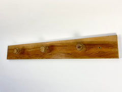 Large 1960s solid pine coat rack with 3 pegs from Les Arcs, France by Charlotte Perriand.