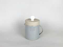 French Stoneware Basic Teapot - White / Smoke - eyespy