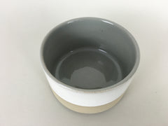 French Stoneware Basic Sugar Bowl - White/Smoke - eyespy