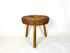 Eyespy - Mid century wicker stool / side table attributed to the American designer Tony Paul.