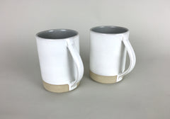 French Stoneware Basic Mug - White / Smoke - eyespy