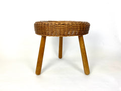 Eyespy - Mid century wicker stool / side table attributed to the American designer Tony Paul.