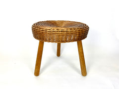 Eyespy - Mid century wicker stool / side table attributed to the American designer Tony Paul.