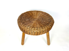Eyespy - Mid century wicker stool / side table attributed to the American designer Tony Paul.