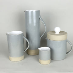 French Stoneware Basic Teapot - White / Smoke - eyespy