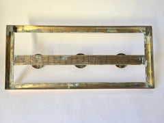 French Art Deco Brass Coat Rack - eyespy