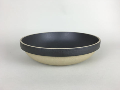 Hasami Porcelain Half Glaze Bowl Black Large - Matte Glaze